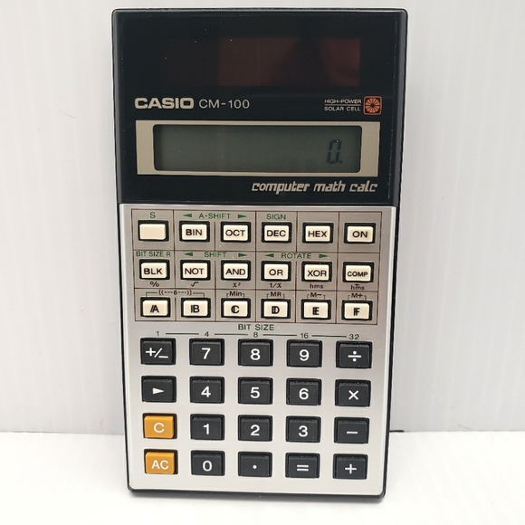 Vintage Casio CM-100 Solar Computer Math Programmer Calculator Tested as Working - Picture 2 of 7
